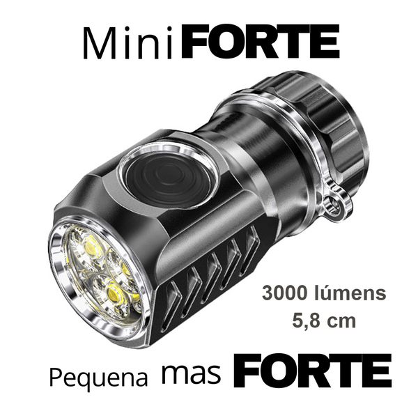 Lanterna LED Ultra Poderosa Recarregável MiniForte 2.8