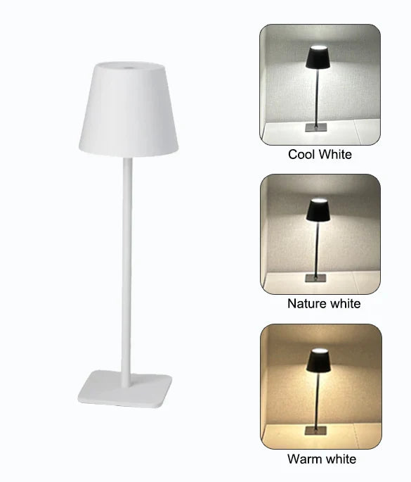 Cúpula LED Recarregável para Garrafas – Toque Inteligente, 3 Cores e Brilho Ajustável