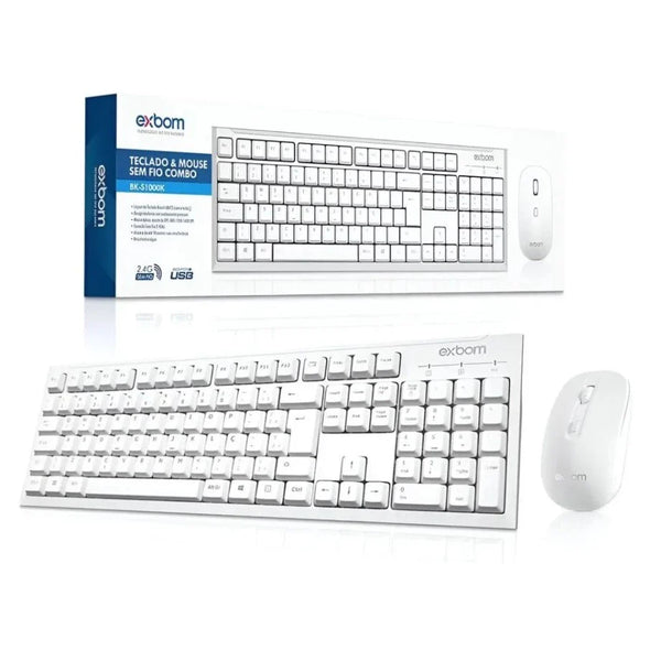 Combo Teclado e Mouse Sem Fio Exbom – Conforto, Praticidade e Estilo
