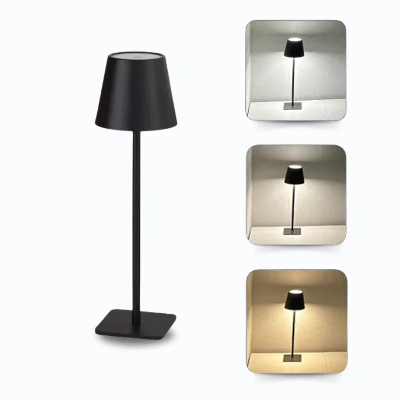 Cúpula LED Recarregável para Garrafas – Toque Inteligente, 3 Cores e Brilho Ajustável
