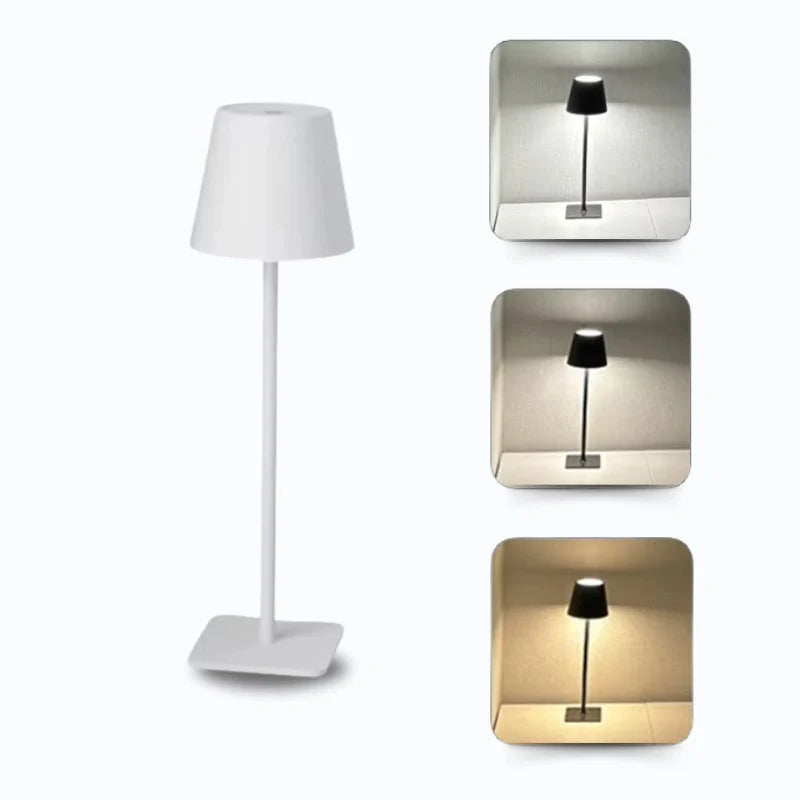 Cúpula LED Recarregável para Garrafas – Toque Inteligente, 3 Cores e Brilho Ajustável