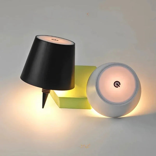 Cúpula LED Recarregável para Garrafas – Toque Inteligente, 3 Cores e Brilho Ajustável